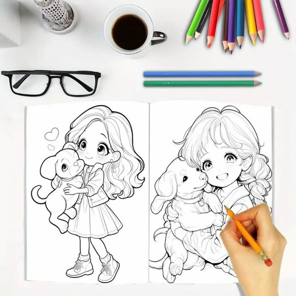 Anime Girl Coloring Book (SKU #3075) - Picture 2 of 5